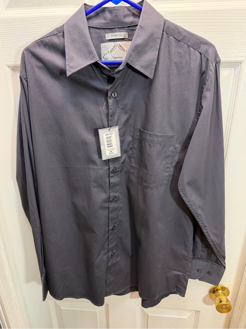 Bruno Marc Men's Long-Sleeve Casual Button-Down Shirt - Charcoal